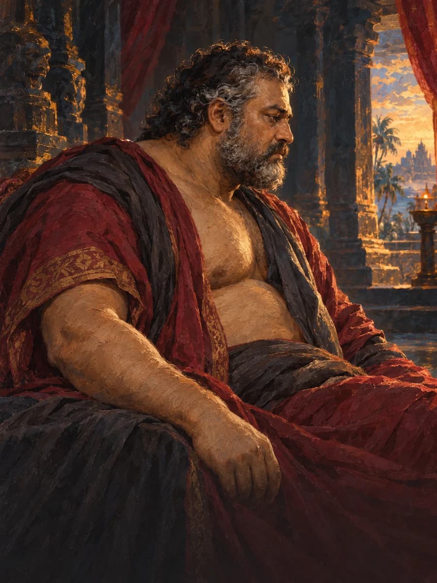 Illustrated portrait of Kumbhakarṇa, Giant brother of Rāvaṇa