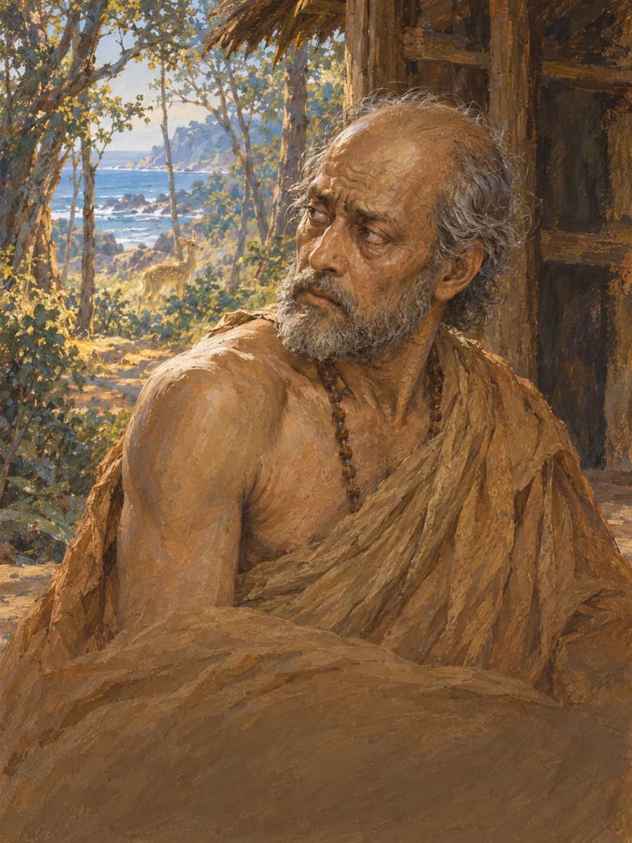 Illustrated portrait of Mārīca, Rākṣasa who became the golden deer